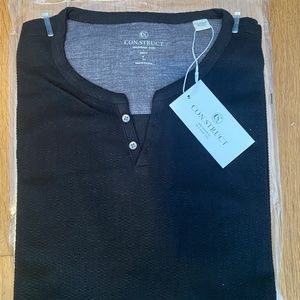 Construct black Henley size large